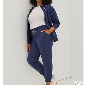 Torrid Happy Camper Navy Brushed Space Dye Hiking Jogger Pants 0X US 12